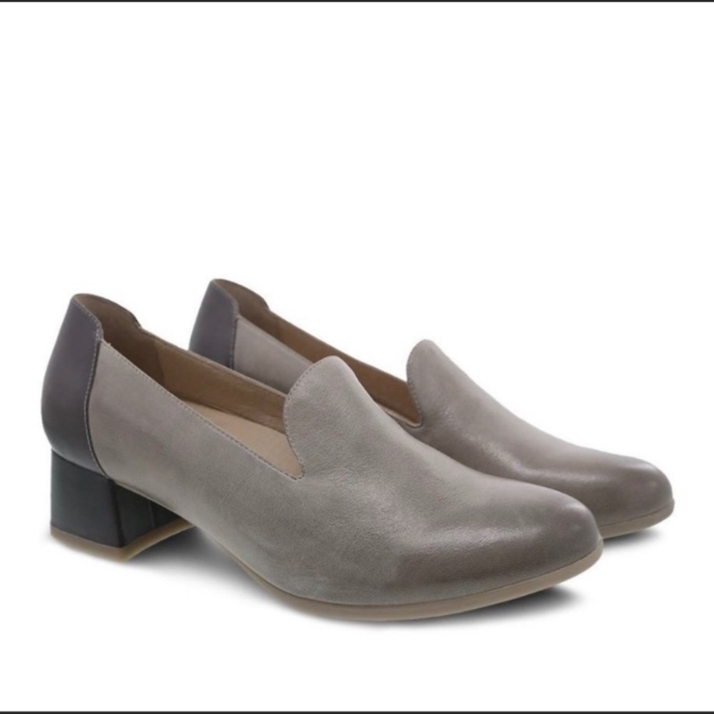 Dansko Preston Stone Burnished Nubuck gray heels - Picture 2 of 13